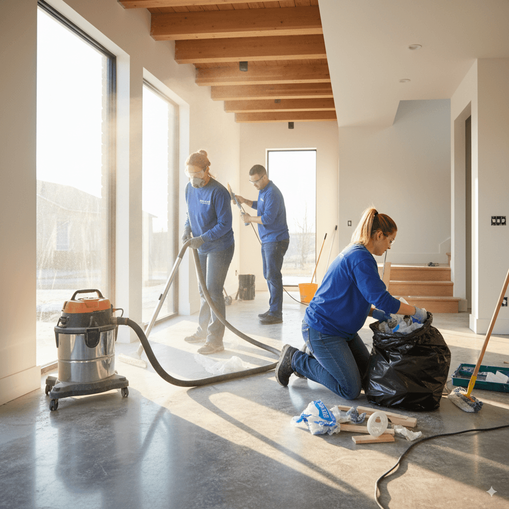 Professional post-construction cleaning service